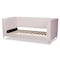 Baxton Studio Oksana Modern Contemporary Glam and Luxe Light Pink Velvet Fabric and Gold Finished Twin Size Daybed 174-10984-Zoro - alternate 5